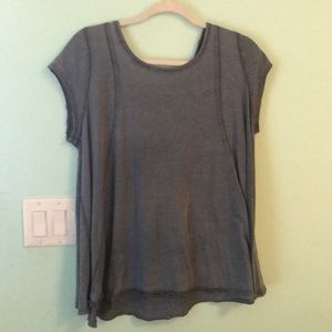 short sleeve shirt with criss cross back